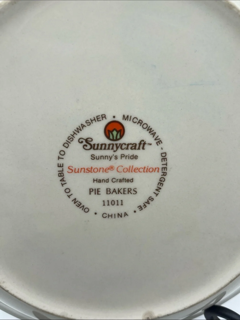 Vintage Apple Pie Recipe Dish Plate Sunnycraft Sunstone 11011 Collectible